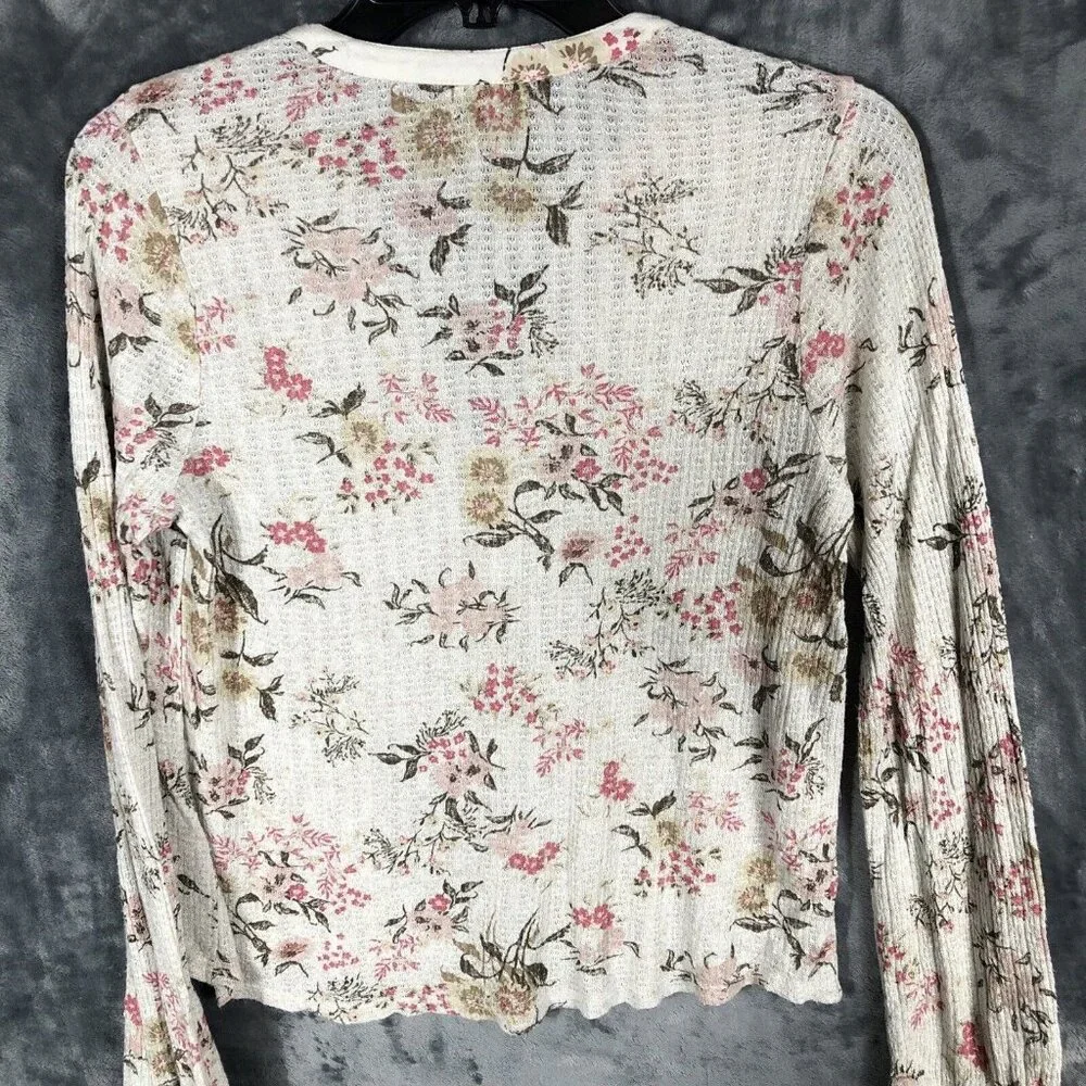 Lucky Brand Women’s Floral Shirt Pearl Buttons Size Small P - Picture 12 of 14